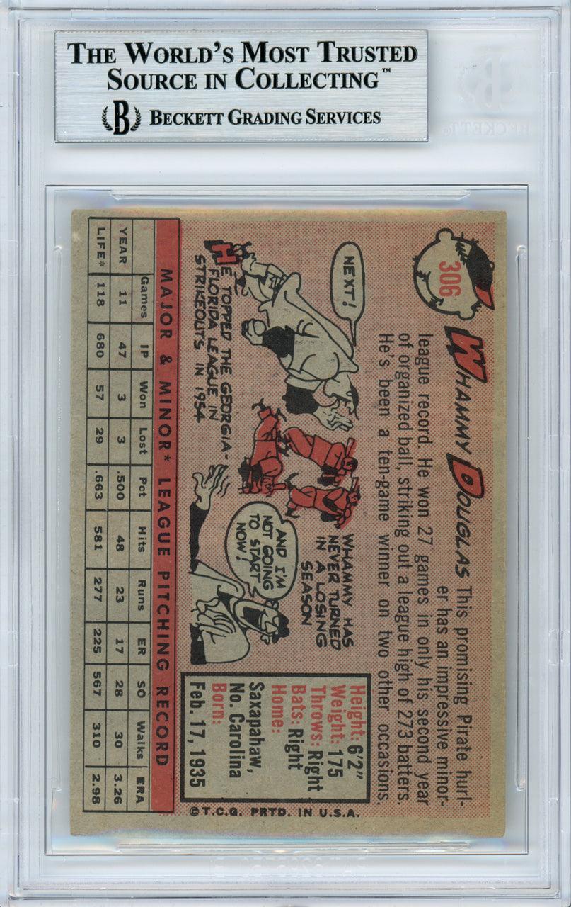 Whammy Douglas Autographed 1958 Topps Card #306 Pittsburgh Pirates Beckett BAS #10982223