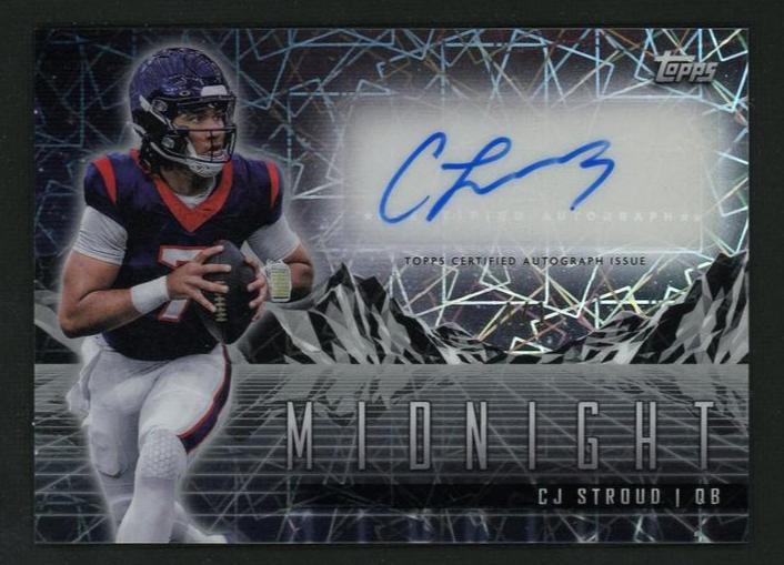 2024 Topps Midnight HZS-CS CJ Stroud Horizon Signatures Card Midnight Houston Auto – front