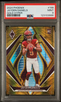 2024 Panini Phoenix Gold Hyper Jayden Daniels #198 /10 PSA 9 – front