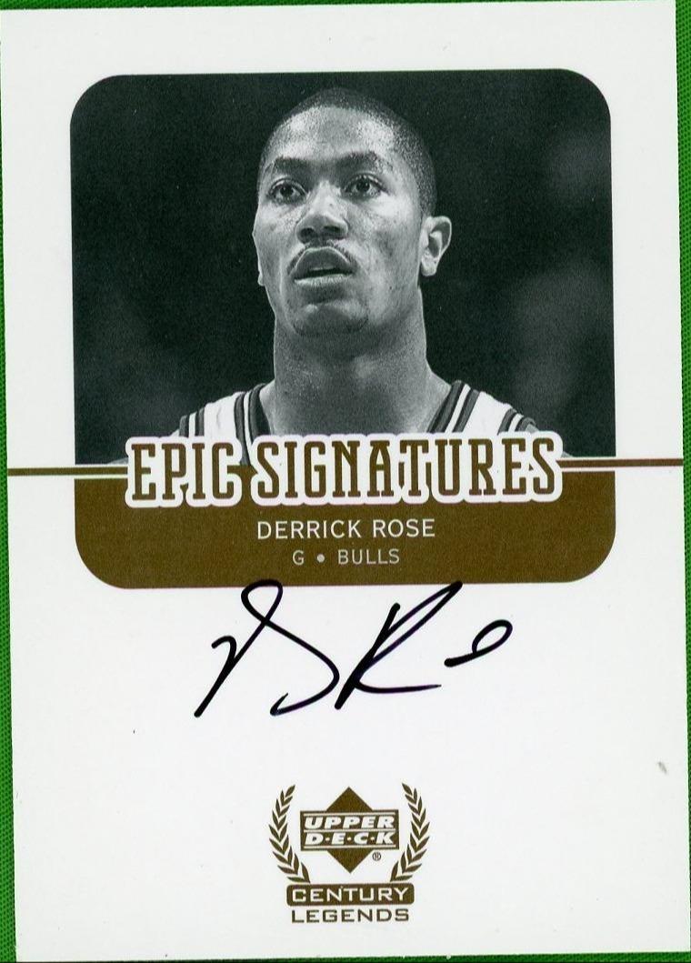 2008-09 Ultimate Collection Derrick Rose Century Legends Epic RC Auto – front
