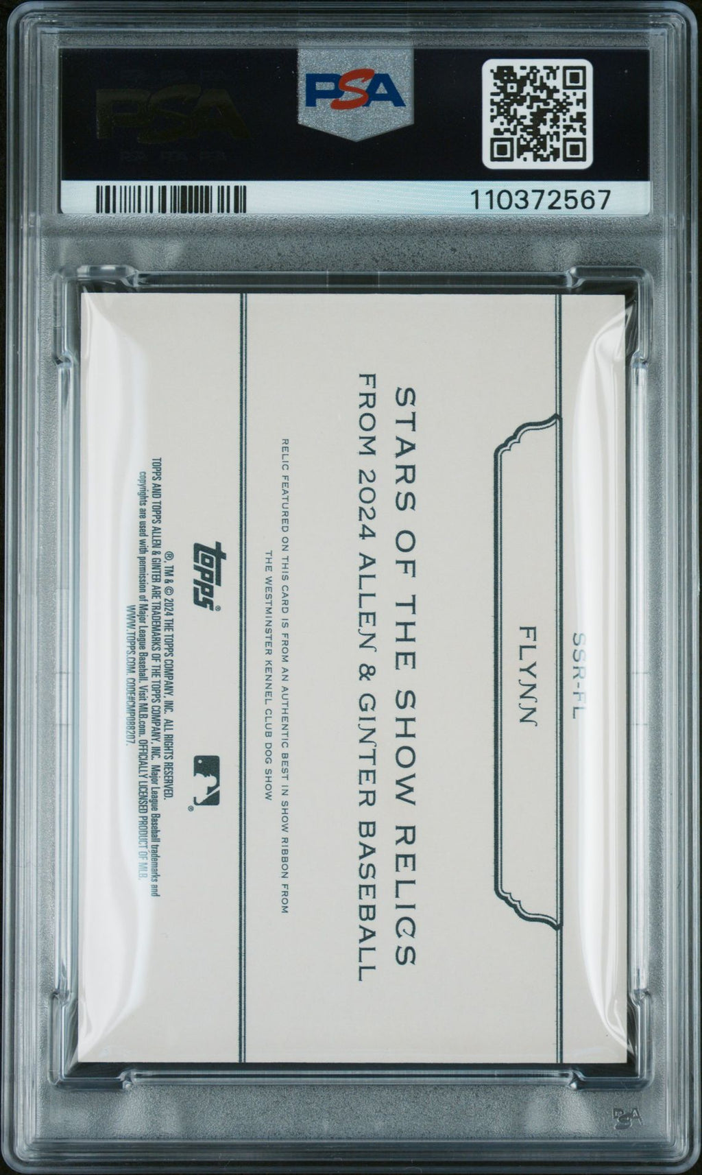 2024 Topps Allen & Ginter Stars Flynn #SSRFL Relic /20 PSA 10
