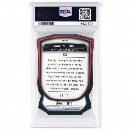2015 Bowman Scout's Top 100 Die-Cut Aaron Judge #BTP53 /99 PSA 8