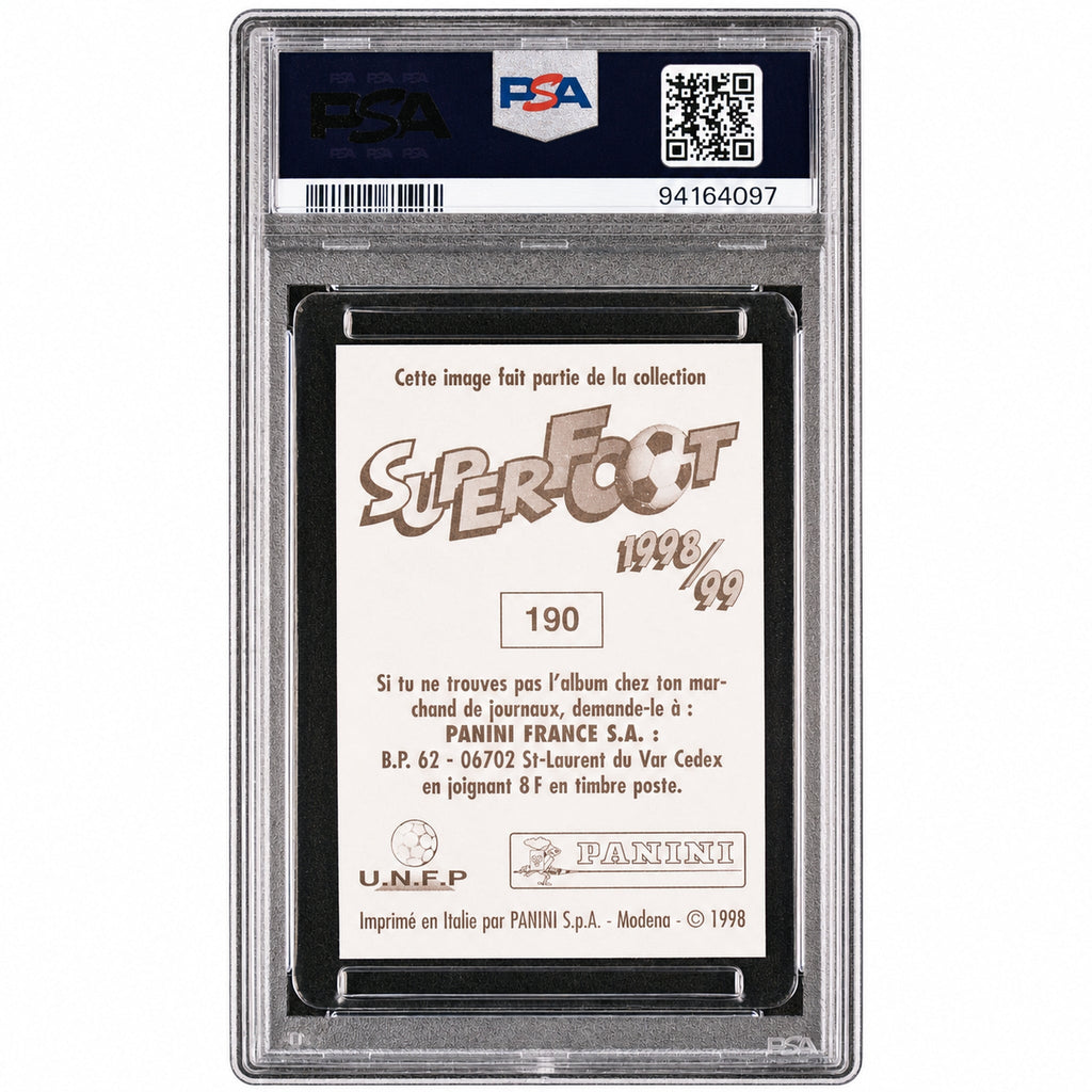 1998 Panini Superfoot Zinedine Zidane #190 PSA 10