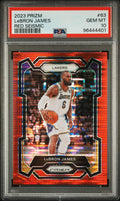 2023 Panini Prizm Red Seismic LeBron James #63 /299 PSA 10