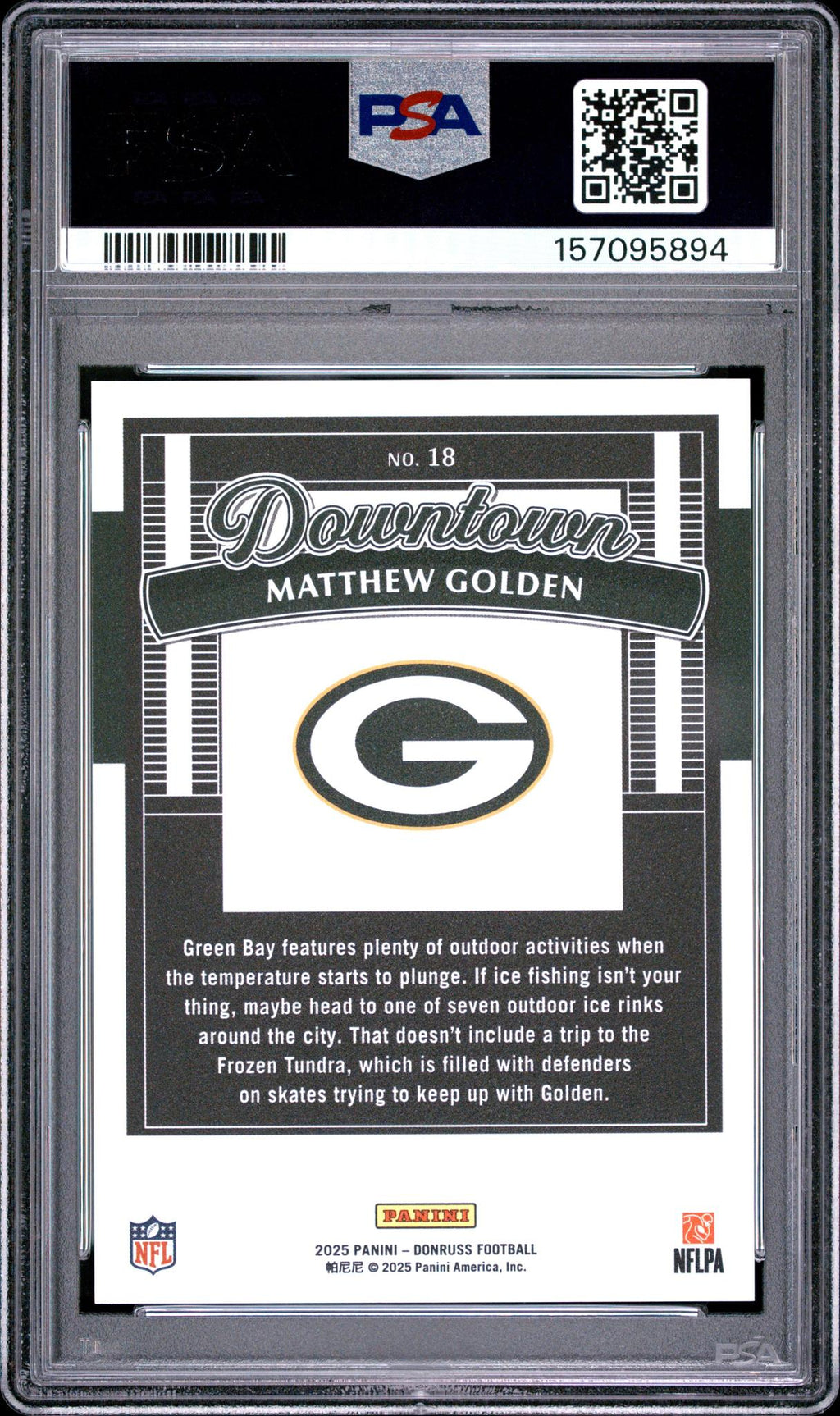 2025 Panini Donruss Downtown Matthew Golden #18 PSA 10