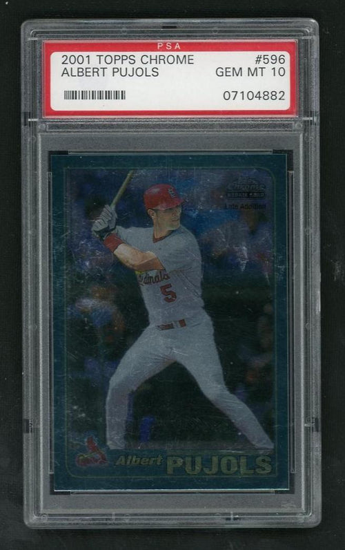 2001 Topps Chrome Albert Pujols #596 PSA 10 – front