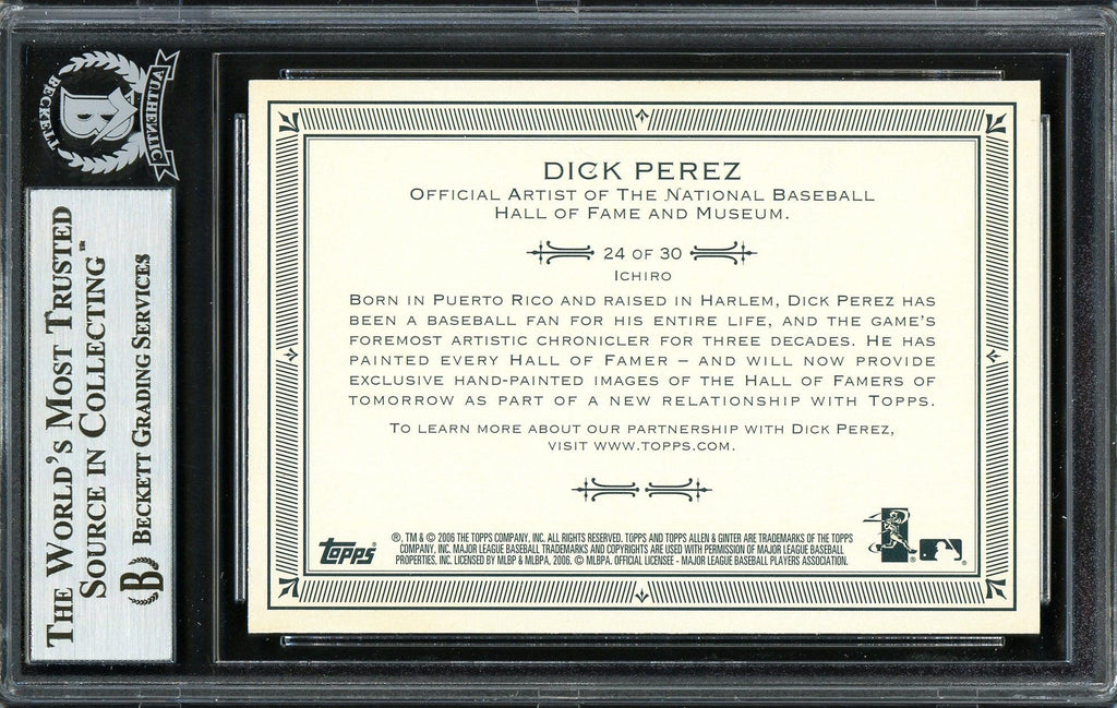 Ichiro Suzuki Autographed 2006 Topps Allen & Ginter Card #24 Seattle Mariners Beckett BAS #12668694
