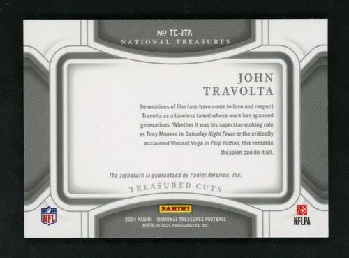 2014 Panini National Treasures TC-JTA John Travolta Treasured Cuts Auto