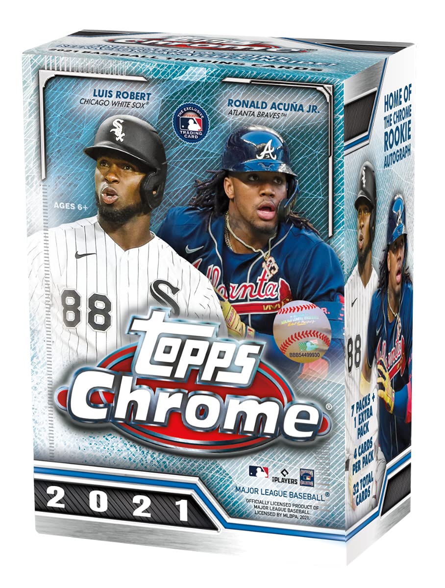 Topps 2021 Chrome Baseball Blaster Box - product photo