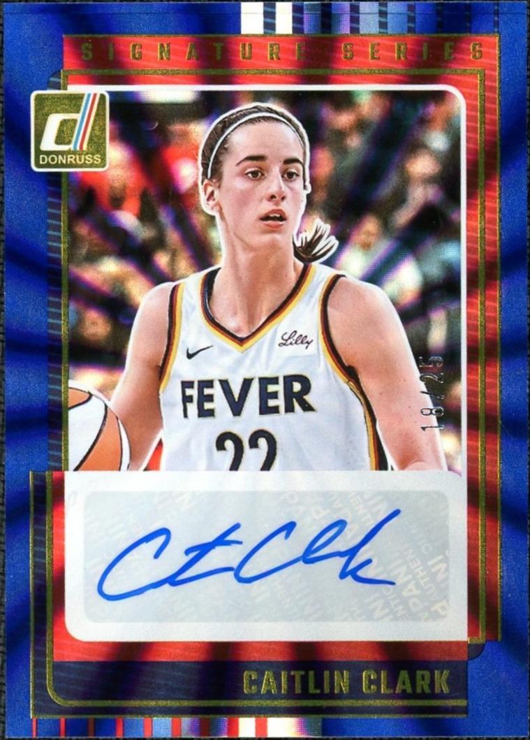 2025 Donruss SS-CC Caitlin Clark Signature Series Blue 18/25 – front
