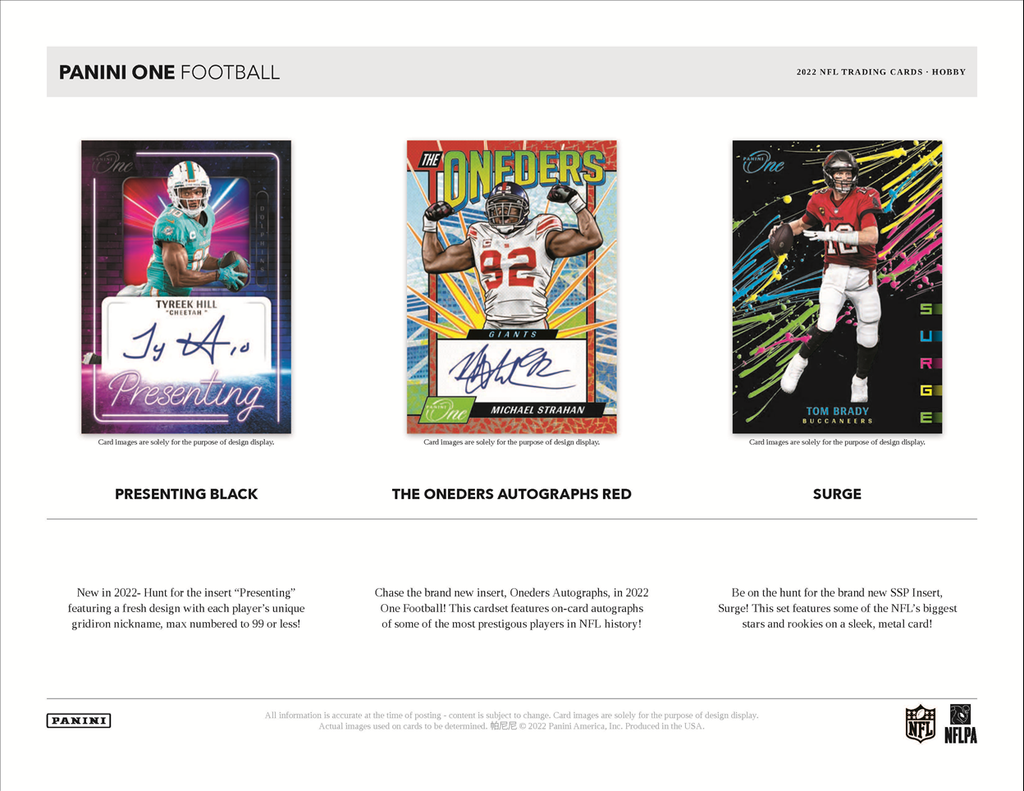 2022 Panini One Football Hobby Box