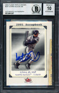 Ichiro Suzuki Autographed 2002 Fleer Triple Crown Scrapbook Card #247 Seattle Mariners Auto Grade 10 Beckett BAS #12491207