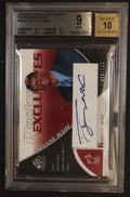 2003 SP Game Used Rookie Exclusive Autographs Dwyane Wade #RE39 /100 BGS 9 – front