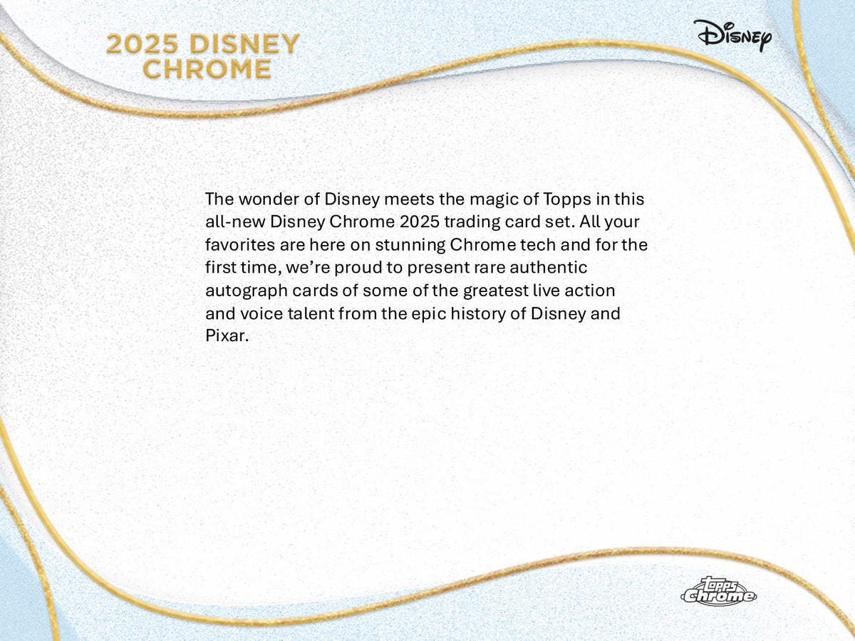 2025 Topps Chrome Disney Hobby Box