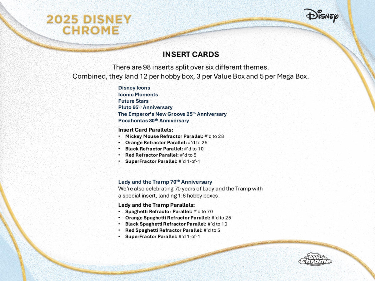 2025 Topps Chrome Disney Hobby Box