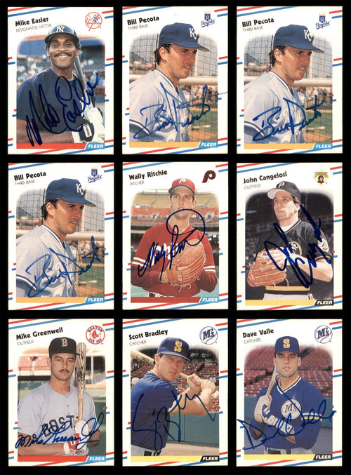 1988 Fleer Baseball Autographed Cards Lot Of 64 SKU #185537