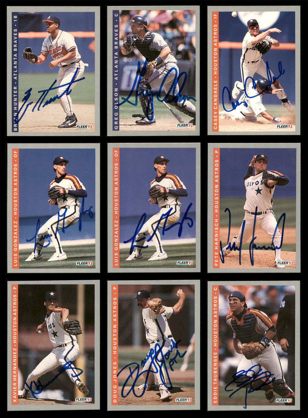 1993 Fleer Baseball Autographed Cards Lot Of 43 SKU #185543