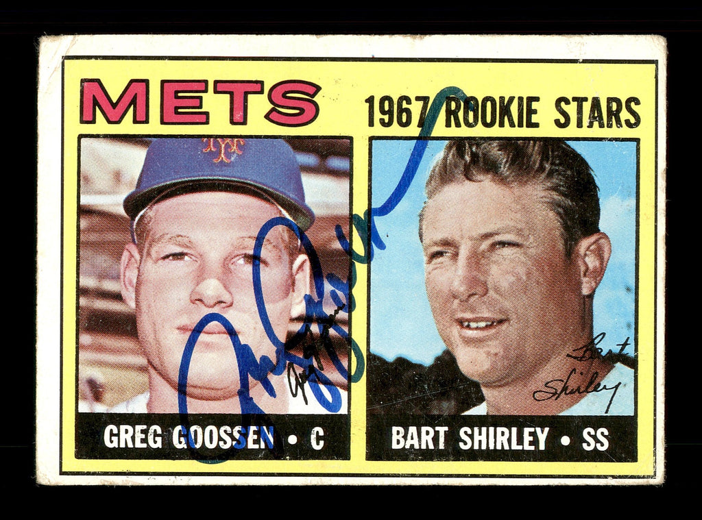 Greg Goossen Autographed 1967 Topps Rookie Card #287 New York Mets SKU #170827